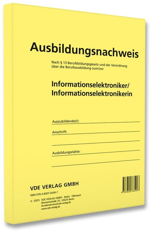 Produktbild: Ausbildungsnachweis Informationselektroniker/ Informationselektronikerin