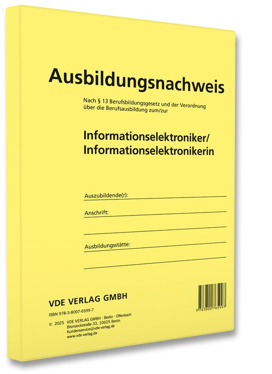 Produktbild: Ausbildungsnachweis Informationselektroniker/ Informationselektronikerin