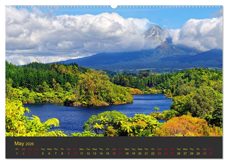 Produktbild: Spirit of New Zealand (High Quality Premium Wall Calendar 2026 DIN A2 landscape),CALVENDO 12 Month Wall Calendar