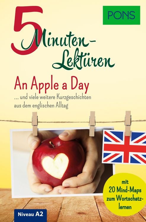 Produktbild: PONS 5-Minuten-Lekt&uuml;ren Englisch A2 &ndash; An Apple a Day