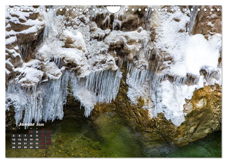 Produktbild: Winterzauber in der Breitachklamm bei Oberstdorf (Wandkalender 2026 DIN A4 quer), CALVENDO Monatskalender