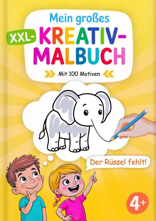 Produktbild: Mein gro&szlig;es XXL-Kreativmalbuch f&uuml;r Kinder ab 4 Jahren