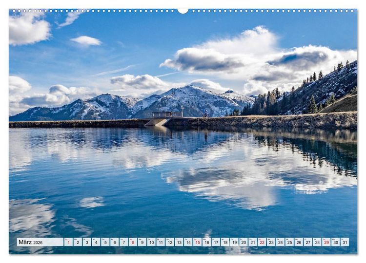 Produktbild: Gr&uuml;&szlig;e aus Saalbach (Wandkalender 2026 DIN A2 quer), CALVENDO Monatskalender