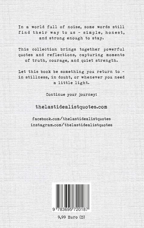 Produktbild: The Last Idealist: Quotes