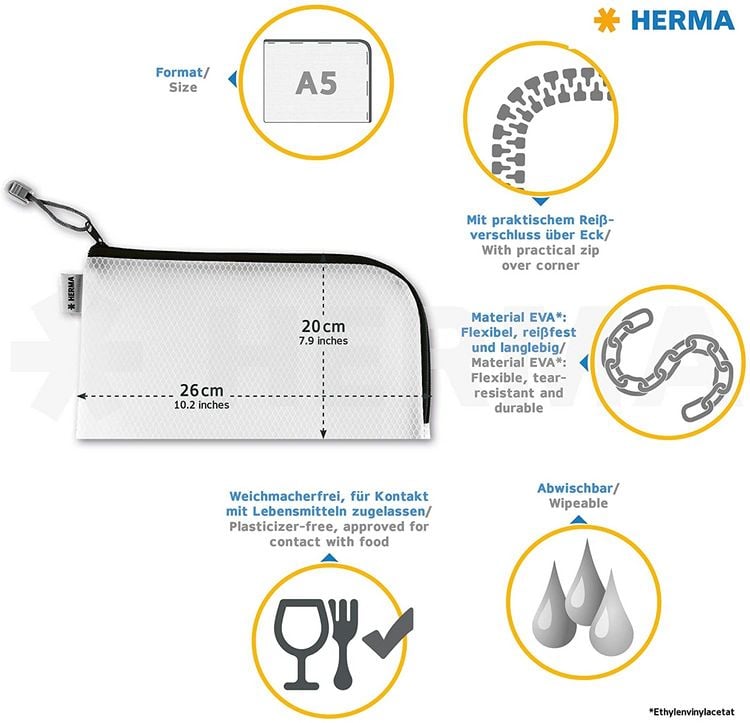 Produktbild: Herma Universaltasche A5 26x20cm schwarz
