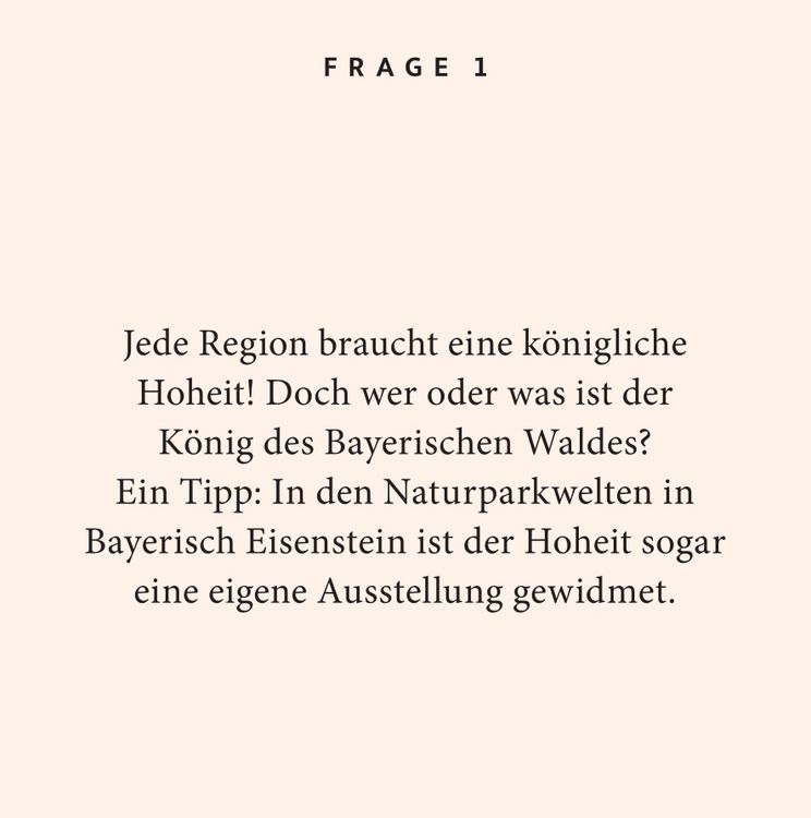 Produktbild: Bayerischer Wald-Quiz