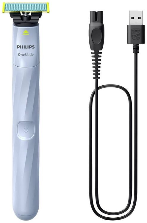 Produktbild: Philips Bodycare OneBlade 1st Shave QP1324/20 Nassrasierer Himmelblau