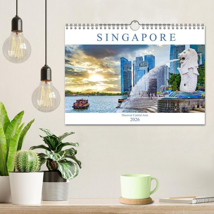 Produktbild: Singapore - Discover Central Area (Wall Calendar 2026 DIN A4 landscape), CALVENDO 12 Month Wall Calendar