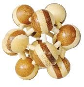 Produktbild: IQ-Test. Bambuspuzzle Atom zweifarbig