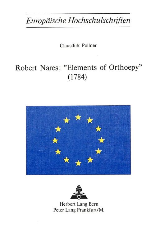 Produktbild: Robert Nares: &laquo;Elements of Orthoepy&raquo; (1784)