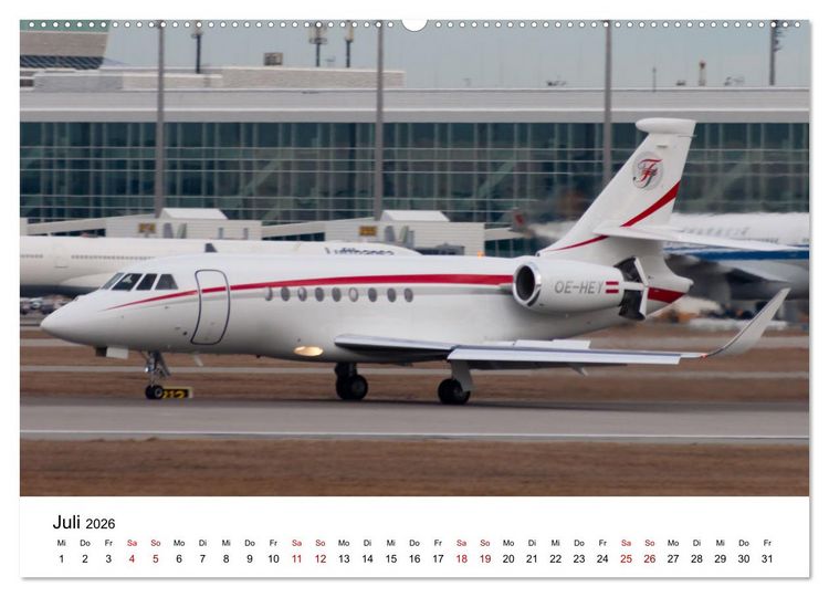 Produktbild: Die Welt der Privatjets (Wandkalender 2026 DIN A2 quer), CALVENDO Monatskalender
