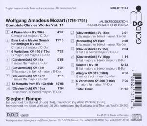 Produktbild: S&auml;mtliche Clavierwerke Vol.11