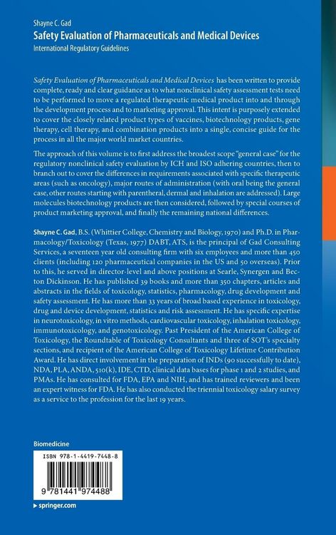 Produktbild: Safety Evaluation of Pharmaceuticals and Medical Devices