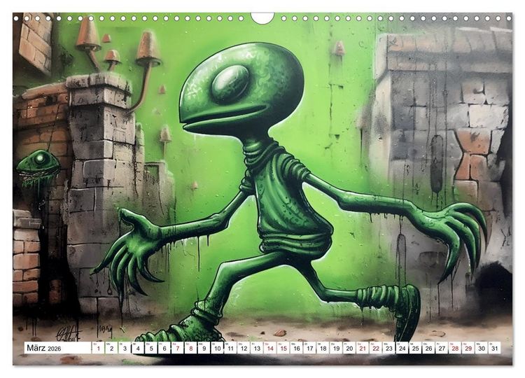 Produktbild: Street Art Graffiti (Wandkalender 2026 DIN A3 quer), CALVENDO Monatskalender