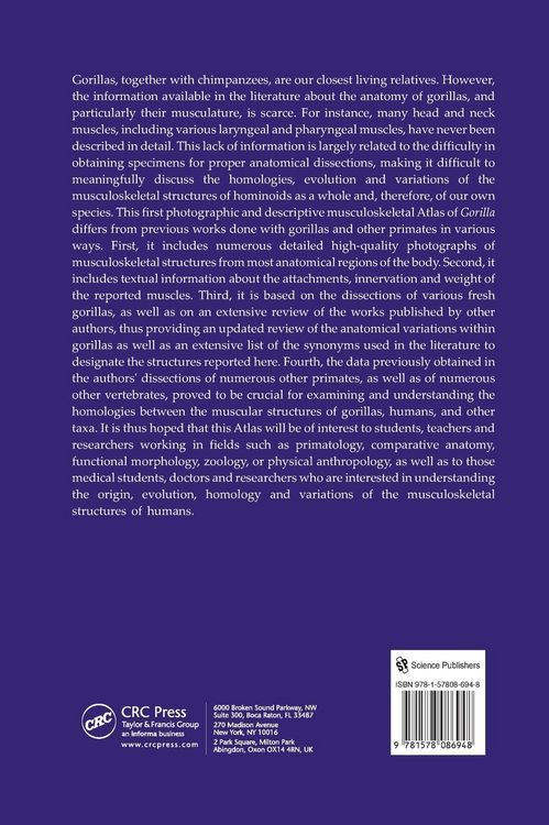 Produktbild: Photographic and Descriptive Musculoskeletal Atlas of Gorilla