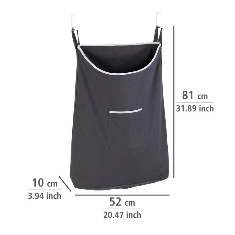 Produktbild: &Uuml;ber-T&uuml;r W&auml;schesammler Mod. Canguro Grau, 65 l