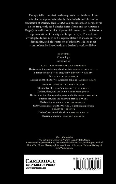 Produktbild: The Cambridge Companion to Theodore Dreiser