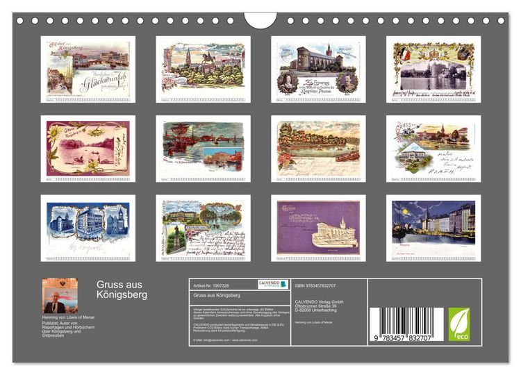 Produktbild: Gruss aus K&ouml;nigsberg (Wandkalender 2026 DIN A4 quer), CALVENDO Monatskalender