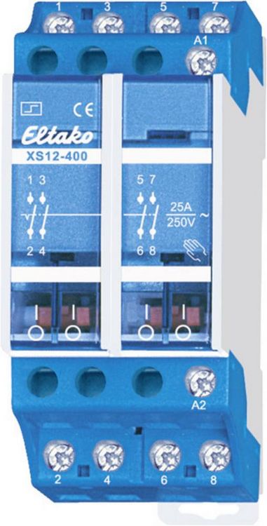 Produktbild: Eltako Stromsto&szlig;-Schalter Hutschiene XS12-400-230V 4 Schlie&szlig;er 230V 15A 3600W 1St.