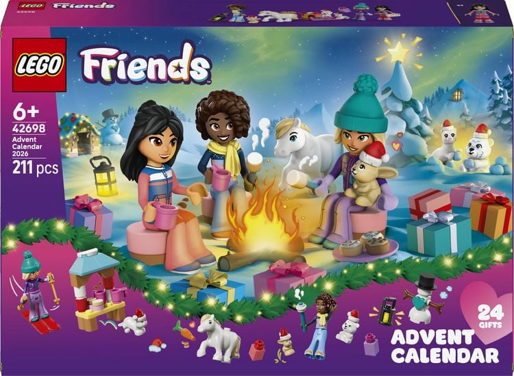 Produktbild: LEGO Friends Adventskalender 2026 Weihnachtsspielzeug ab 6 Jahren 42698