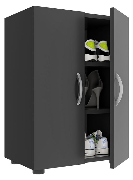 Produktbild: Holz Gro&szlig;er Schuhschrank Schuhkommode Ulas 3