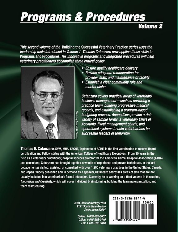 Produktbild: Building the Successful Veterinary Practice, Programs and Procedures