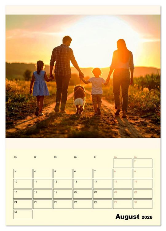 Produktbild: Der Familienkalender - Mit Hund durchs Jahr (hochwertiger Premium Wandkalender 2026 DIN A2 hoch), Kunstdruck in Hochglanz