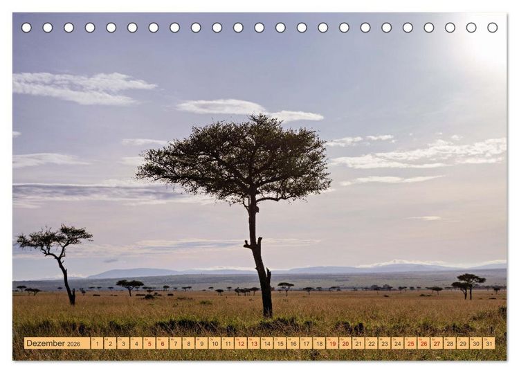 Produktbild: Magische Momente aus Kenia (Tischkalender 2026 DIN A5 quer), CALVENDO Monatskalender