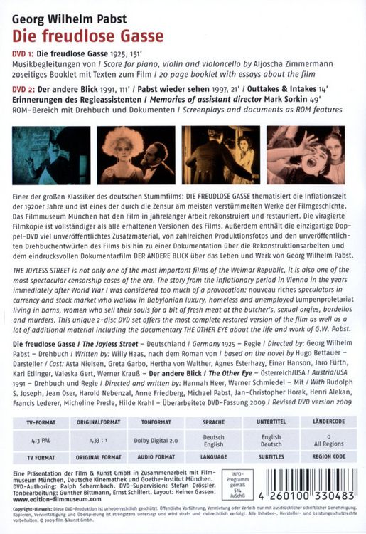 Produktbild: Die freudlose Gasse - Edition Filmmuseum [2 DVDs]
