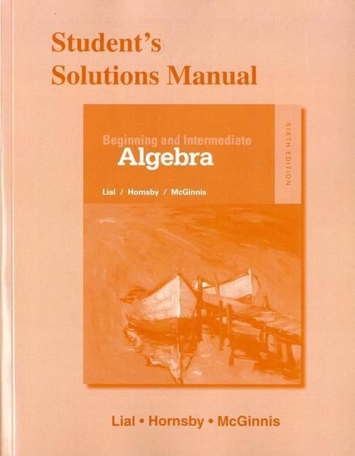 Produktbild: Student Solutions Manual for Beginning and Intermediate Alge