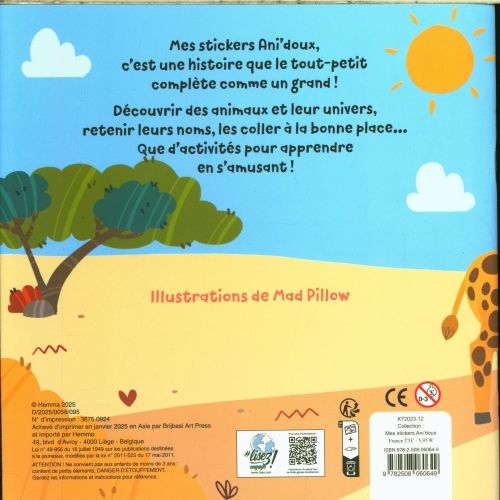 Produktbild: Mes stickers ani'doux de la savane