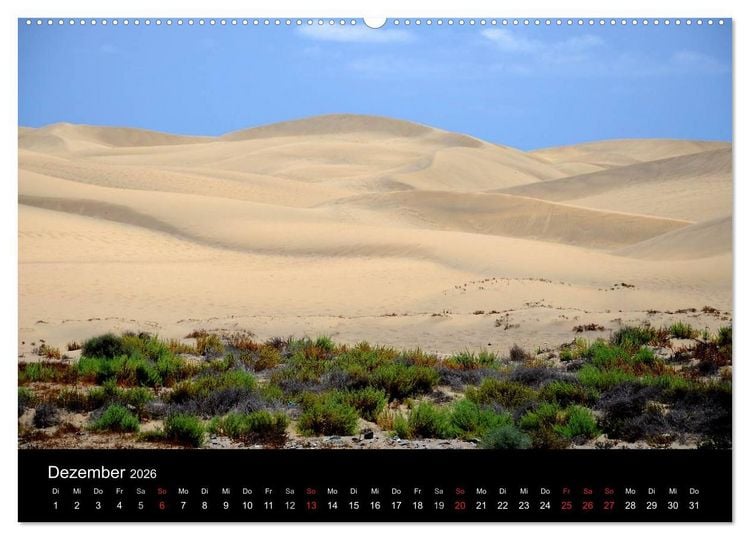 Produktbild: GRAN CANARIA/D&uuml;nen von Maspalomas (Wandkalender 2026 DIN A2 quer), CALVENDO Monatskalender