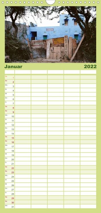 Produktbild: Familienplaner Alltagsleben in Indien (Wandkalender 2022 , 21 cm x 45 cm, hoch)