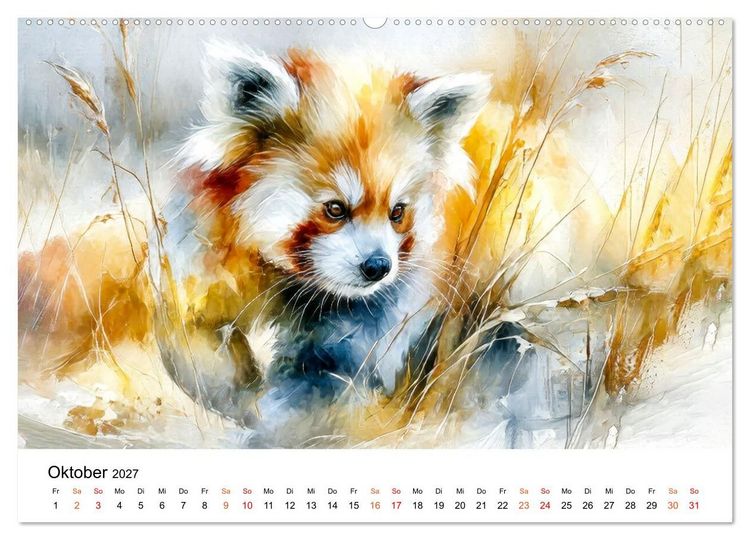 Produktbild: Roter Panda - Tierische Eleganz (Wandkalender 2027 DIN A2 quer), CALVENDO Monatskalender