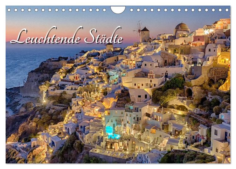 Produktbild: Leuchtende St&auml;dte (Wandkalender 2026 DIN A4 quer), CALVENDO Monatskalender