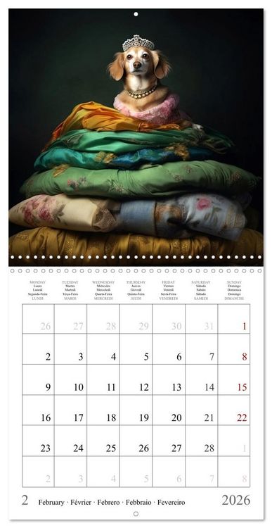 Produktbild: Fairy tale heroes with a wet nose (Wall Calendar 2026 12 &times; 12 Inch) CALVENDO 12 Month Wall Calendar