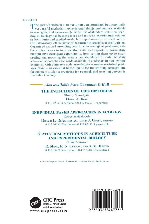 Produktbild: Design and Analysis of Ecological Experiments