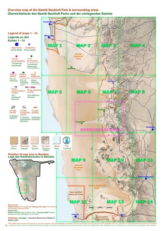 Produktbild: Das komplette Kartenset NAMIBIA (3-teilig)