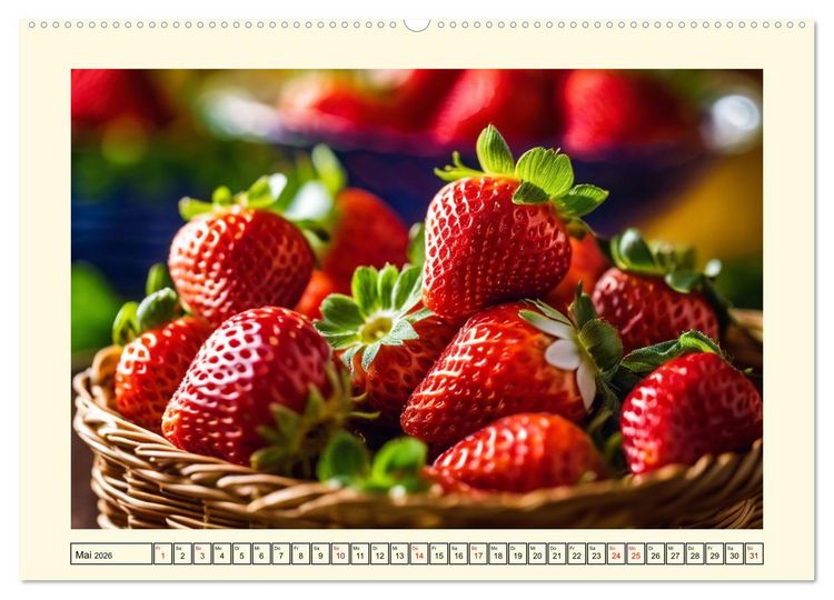 Produktbild: Gesundes frisches Obst (hochwertiger Premium Wandkalender 2026 DIN A2 quer), Kunstdruck in Hochglanz