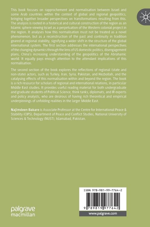 Produktbild: Arab-Israel Normalisation of Ties
