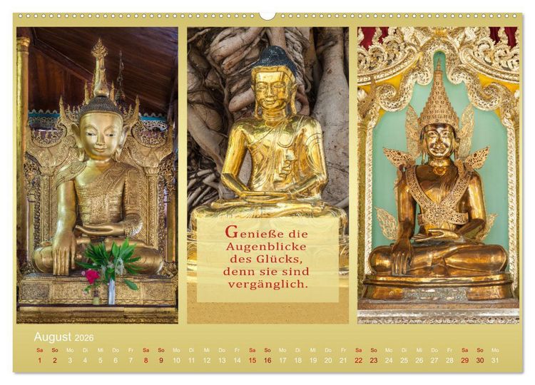 Produktbild: MEDITATION Momente f&uuml;r mich (hochwertiger Premium Wandkalender 2026 DIN A2 quer), Kunstdruck in Hochglanz