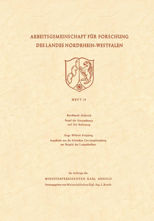 Produktbild: Stand der Enzymchemie und ihre Bedeutung. Ausschnitt aus der klinischen Carcinomforschung am Beispiel des Lungenkrebses