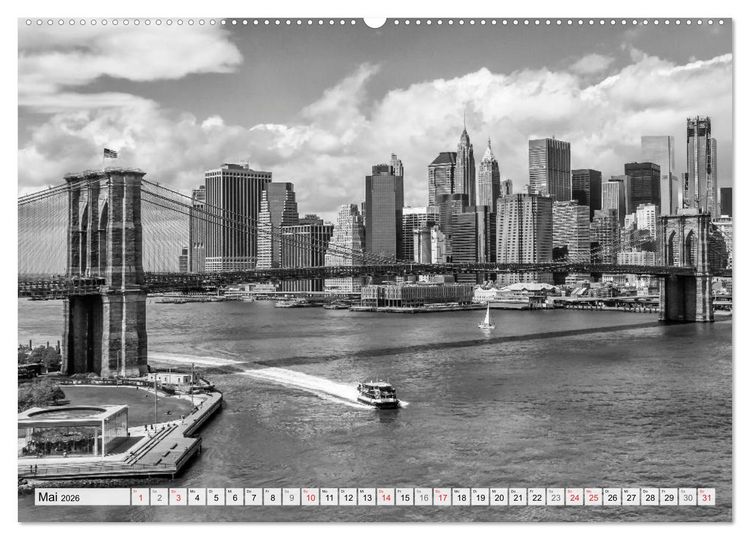 Produktbild: BROOKLYN BRIDGE Das Wahrzeichen von New York City (Wandkalender 2026 DIN A2 quer), CALVENDO Monatskalender