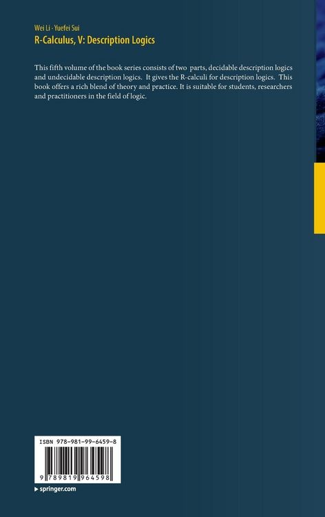 Produktbild: R-Calculus, V: Description Logics