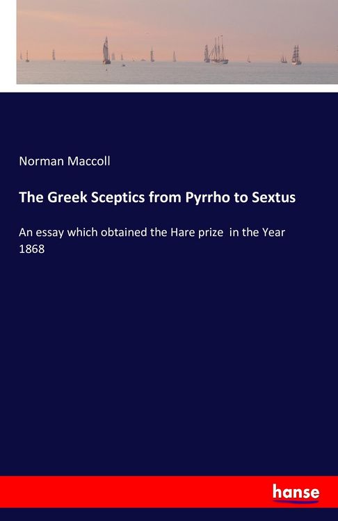 Produktbild: The Greek Sceptics from Pyrrho to Sextus
