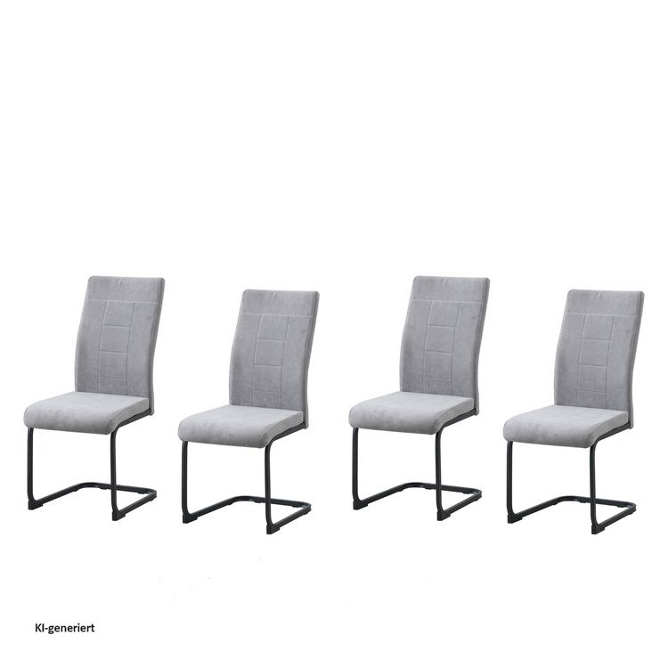 Produktbild: HTI-Living Schwingstuhl 4er-Set Grau LennyP Schwingstuhl 4er-Set Grau LennyP