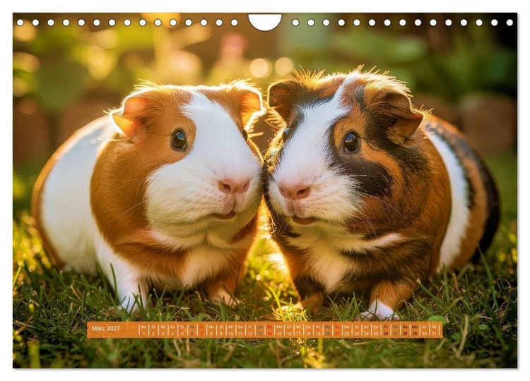 Produktbild: Kleine s&uuml;&szlig;e Meerschweinchen (Wandkalender 2027 DIN A4 quer), CALVENDO Monatskalender