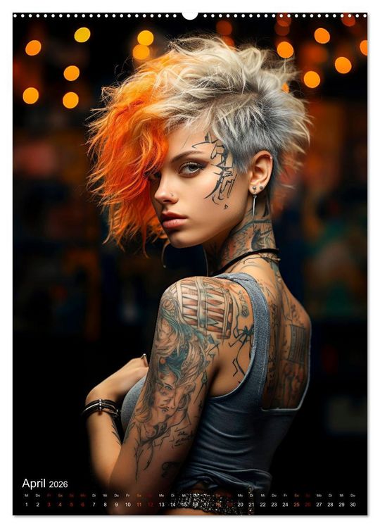 Produktbild: Tattoo Kunst auf der Haut (Wandkalender 2026 DIN A2 hoch), CALVENDO Monatskalender