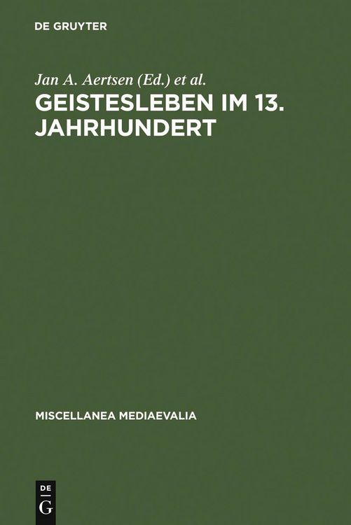 Produktbild: Geistesleben im 13. Jahrhundert