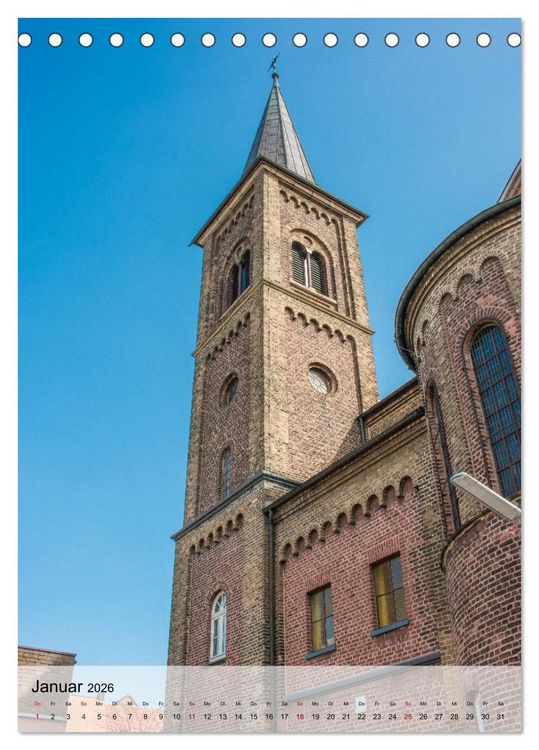 Produktbild: Kirchen in D&uuml;sseldorf (Tischkalender 2026 DIN A5 hoch), CALVENDO Monatskalender